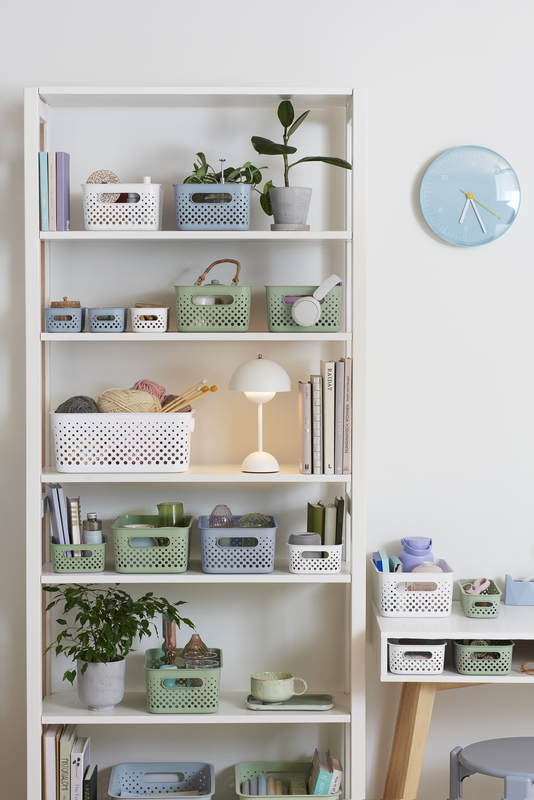 SmartStore Essence storage baskets on a shelf